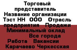 Торговый представитель › Название организации ­ Тэст-НН, ООО › Отрасль предприятия ­ Продажи › Минимальный оклад ­ 40 000 - Все города Работа » Вакансии   . Карачаево-Черкесская респ.